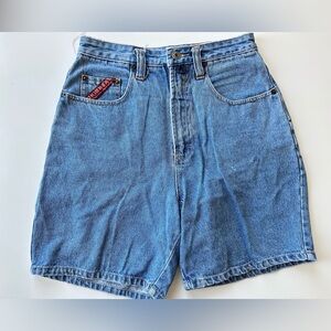 Vintage 90s Y2K High Waisted Denim Jean Shorts Size 9